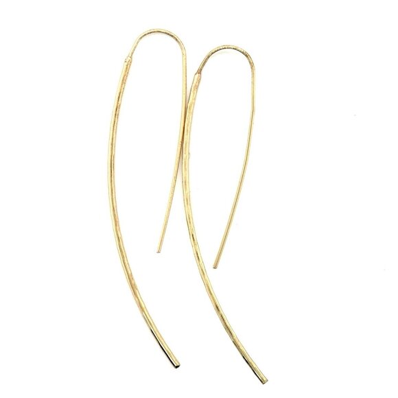 Long Gold Threader Earrings - Picture 1 of 5